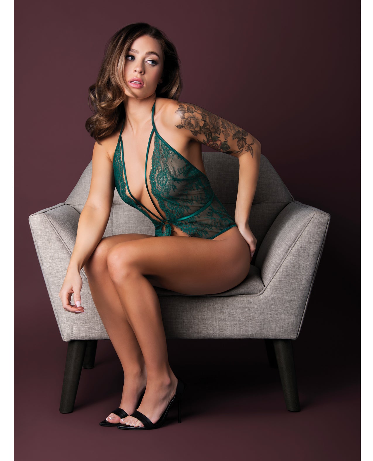 Evermore Lace Plunge Teddy