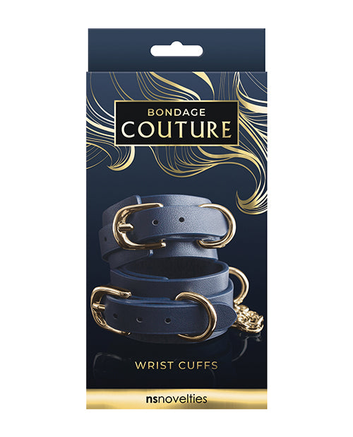 Crimson Red Courture Wrist Cuffs - Blue