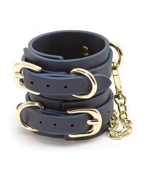 Crimson Red Courture Wrist Cuffs - Blue