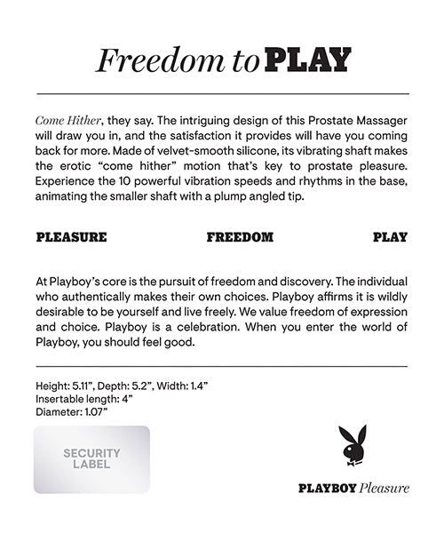 Playboy Come Hither Prostate Massager