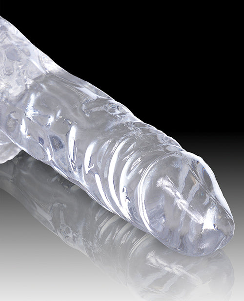 Clear Dildo with Balls (4”–10”) King Cock