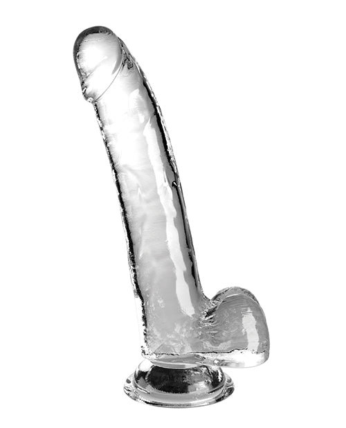 Clear Dildo with Balls (4”–10”) King Cock