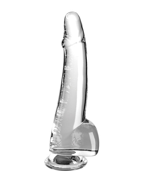 Clear Dildo with Balls (4”–10”) King Cock