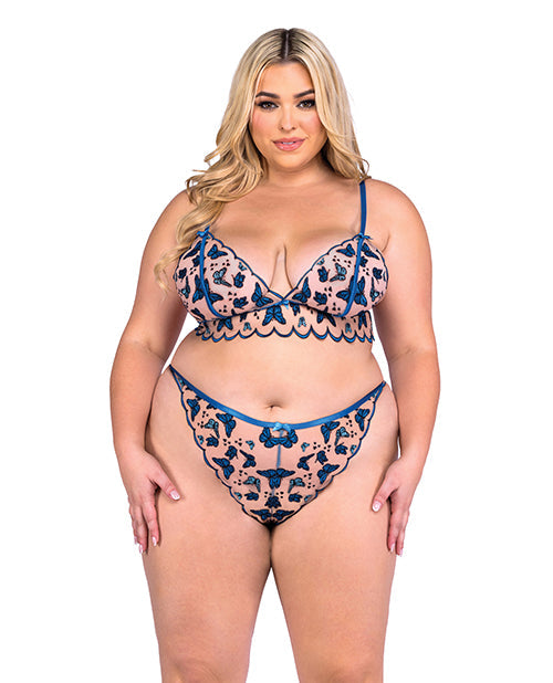 Butterfly Beauty Embroidered Bralette & Panty Set