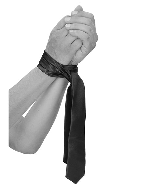 Black & White Satin Bondage Tie