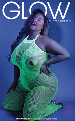 Glow Black Light Crotchless Bodystocking