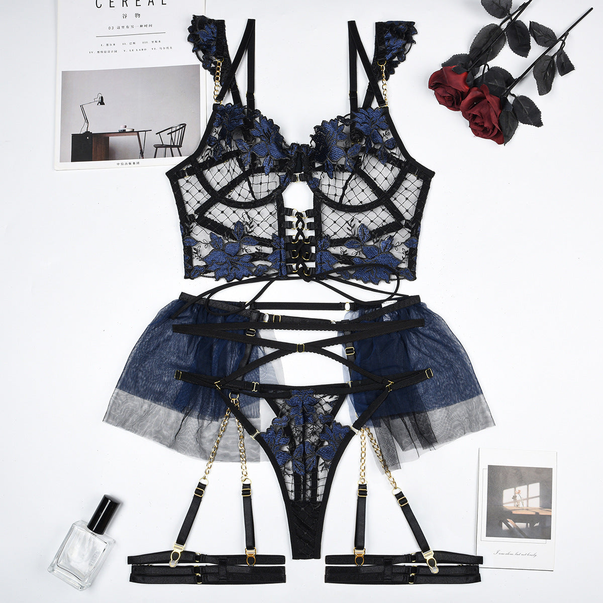 Ethereal Enchantment Lace Lingerie Set