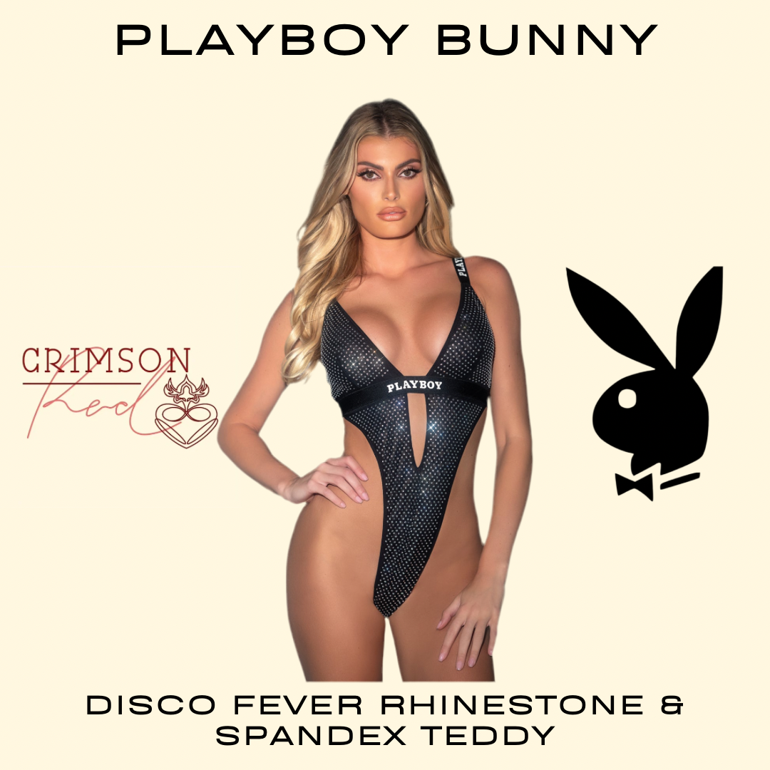 Playboy Disco Fever Rhinestone & Spandex Teddy