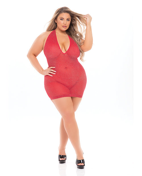 Love Bite Plunge Halter Dress