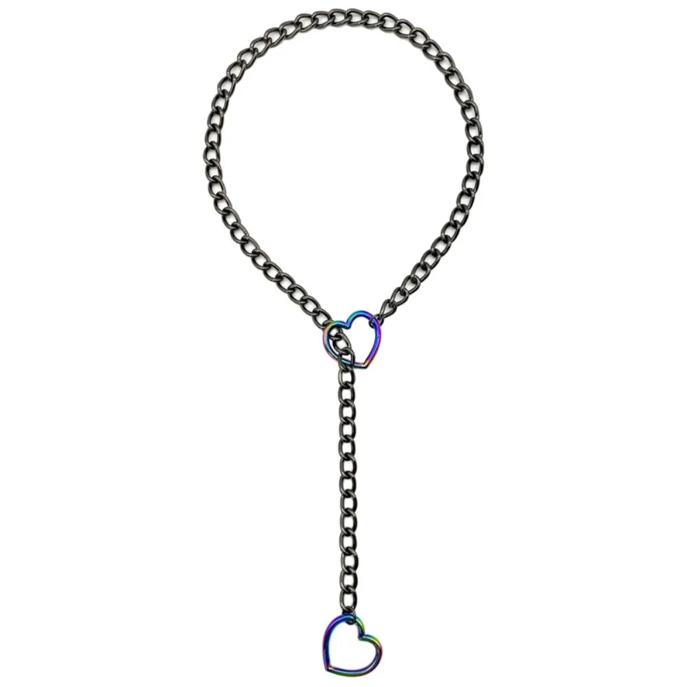 Heart Lariat-Chain Choker