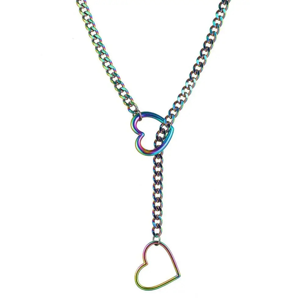 Heart Lariat-Chain Choker
