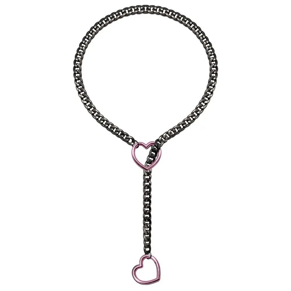 Heart Lariat-Chain Choker