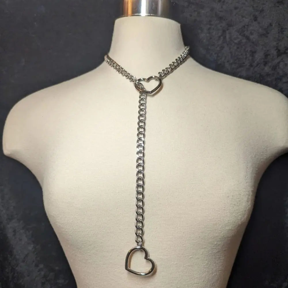 Heart Lariat-Chain Choker