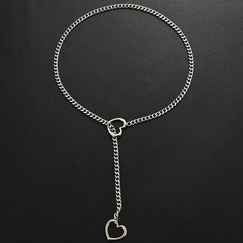Heart Lariat-Chain Choker