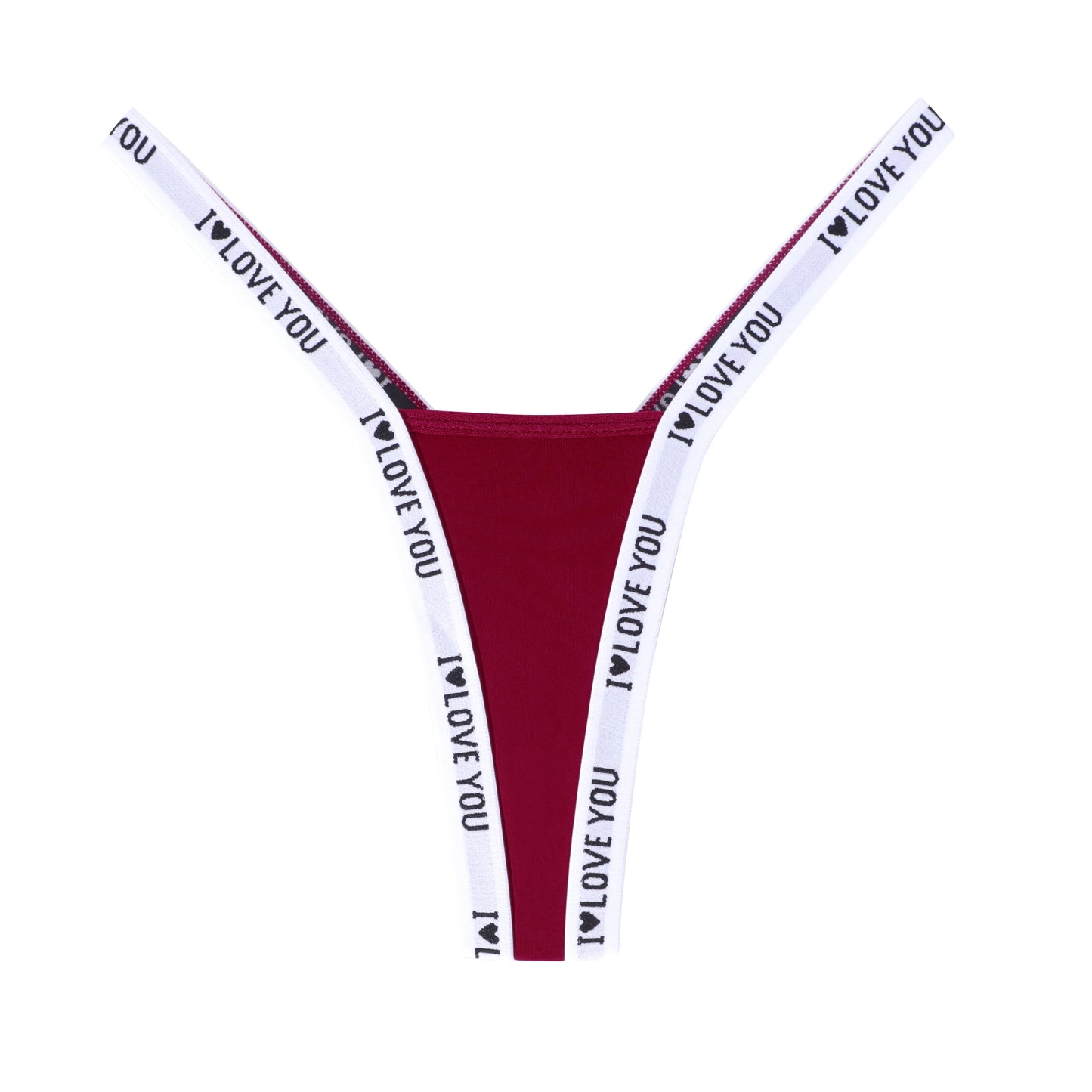 I Love You Signature Satin Thong
